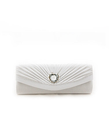 White Satin Evening Bag